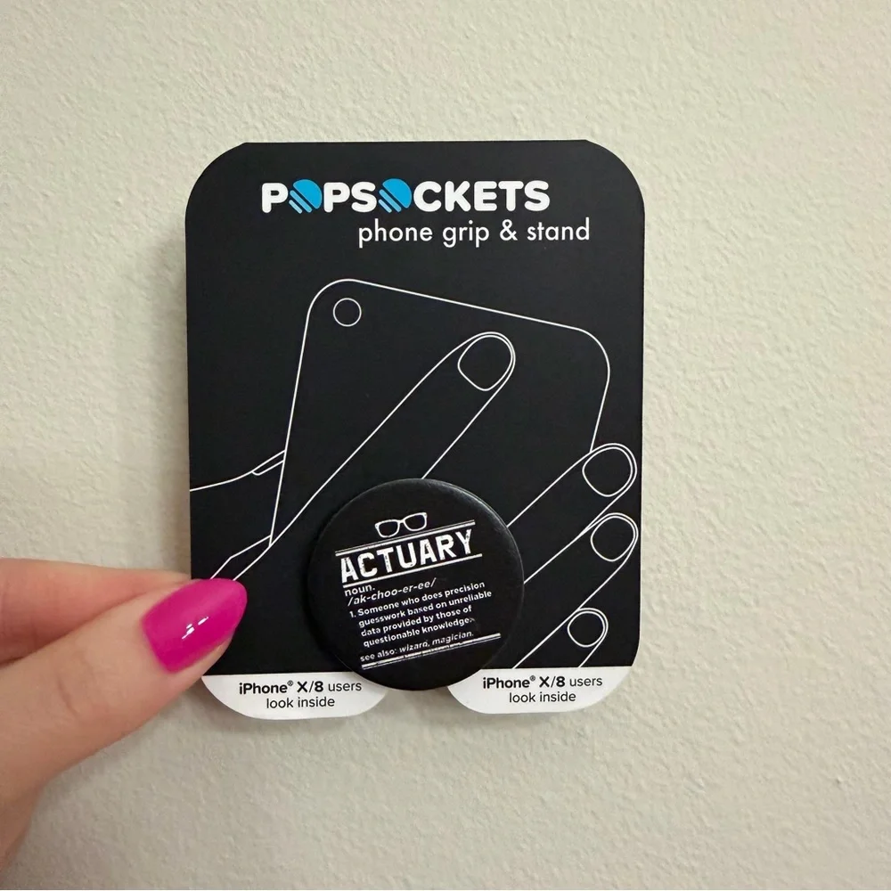 PopSocket Actuary Phone Grip & Stand in Black